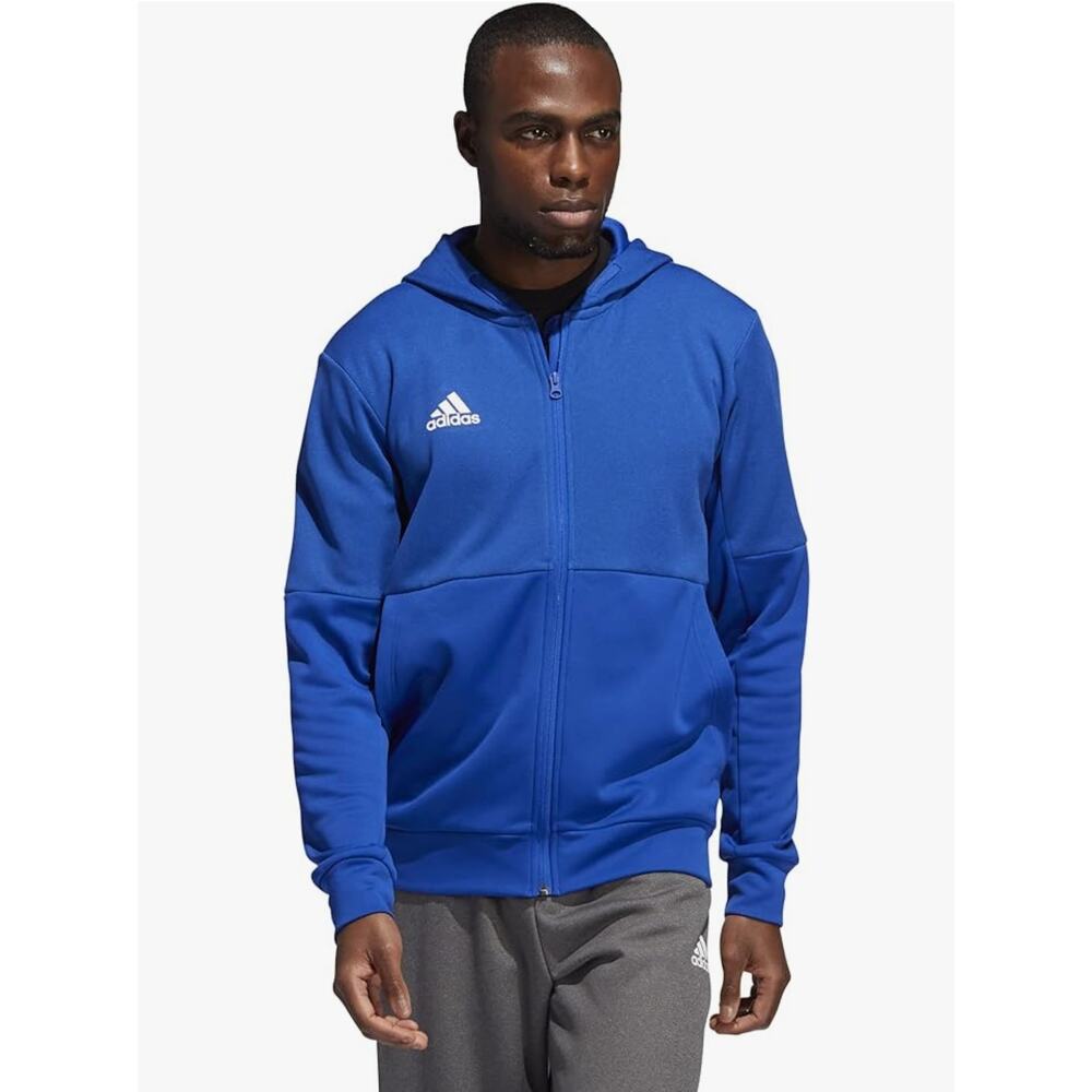 Adidas Team Issue Full Zip Jacket Mens FQ0083 Size XL Royal/White